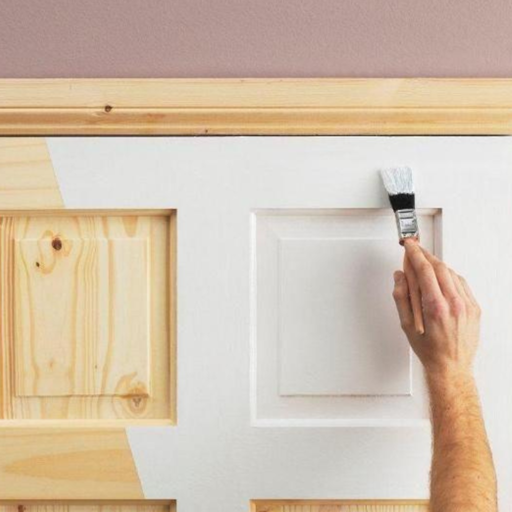 Pintura de porta amarelada